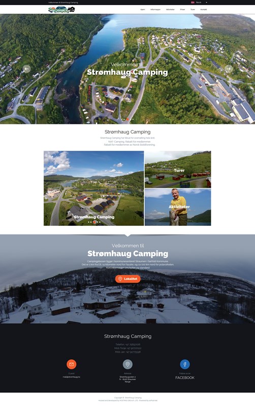 ออกแบบเวปไซท์-ผลงาน - Strømhaug-Camping