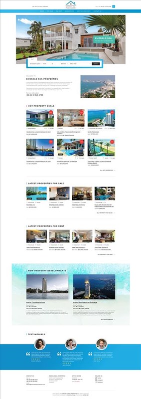 ออกแบบเวปไซท์-ผลงาน - Emeral Sea Realestate