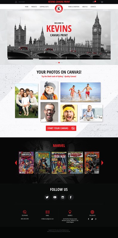 Web Design-Portfolio - KEVIN CANVAS PRINTS