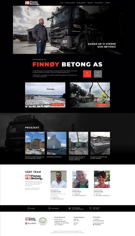 ออกแบบเวปไซท์-ผลงาน - Finnoy Betong AS