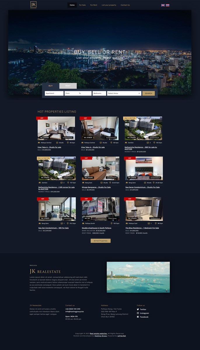 Ready made real estate websites